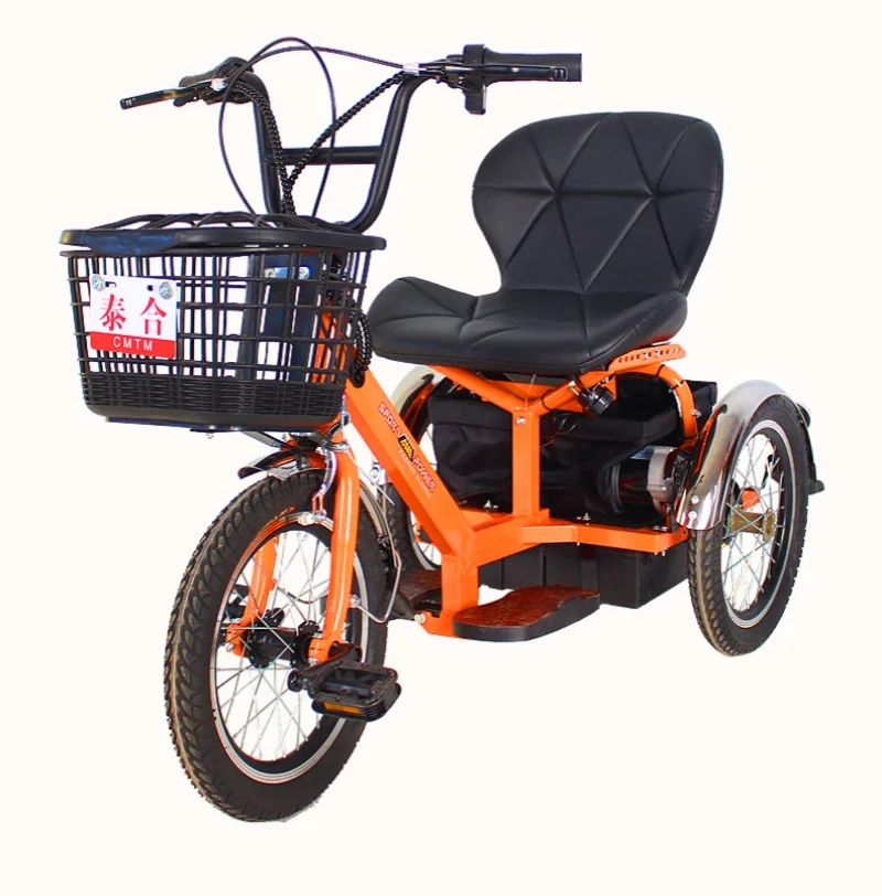 250W 24V Lightweight Electric Tricycle For Old People 3 Wheel Mini  Electric Bike Removable Battery/Big Gomfortable Seat