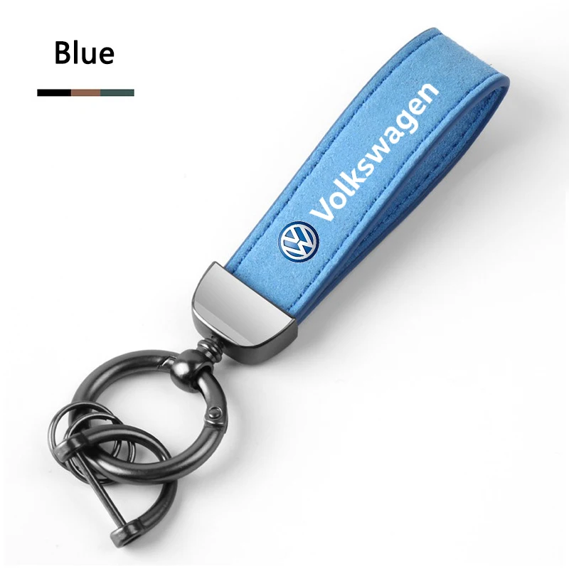 Leather Car Keychain Key Chain Rings Metal Leather for for VW Volkswagen Golf Polo Passat Touran Jetta Car-Styling Accessories