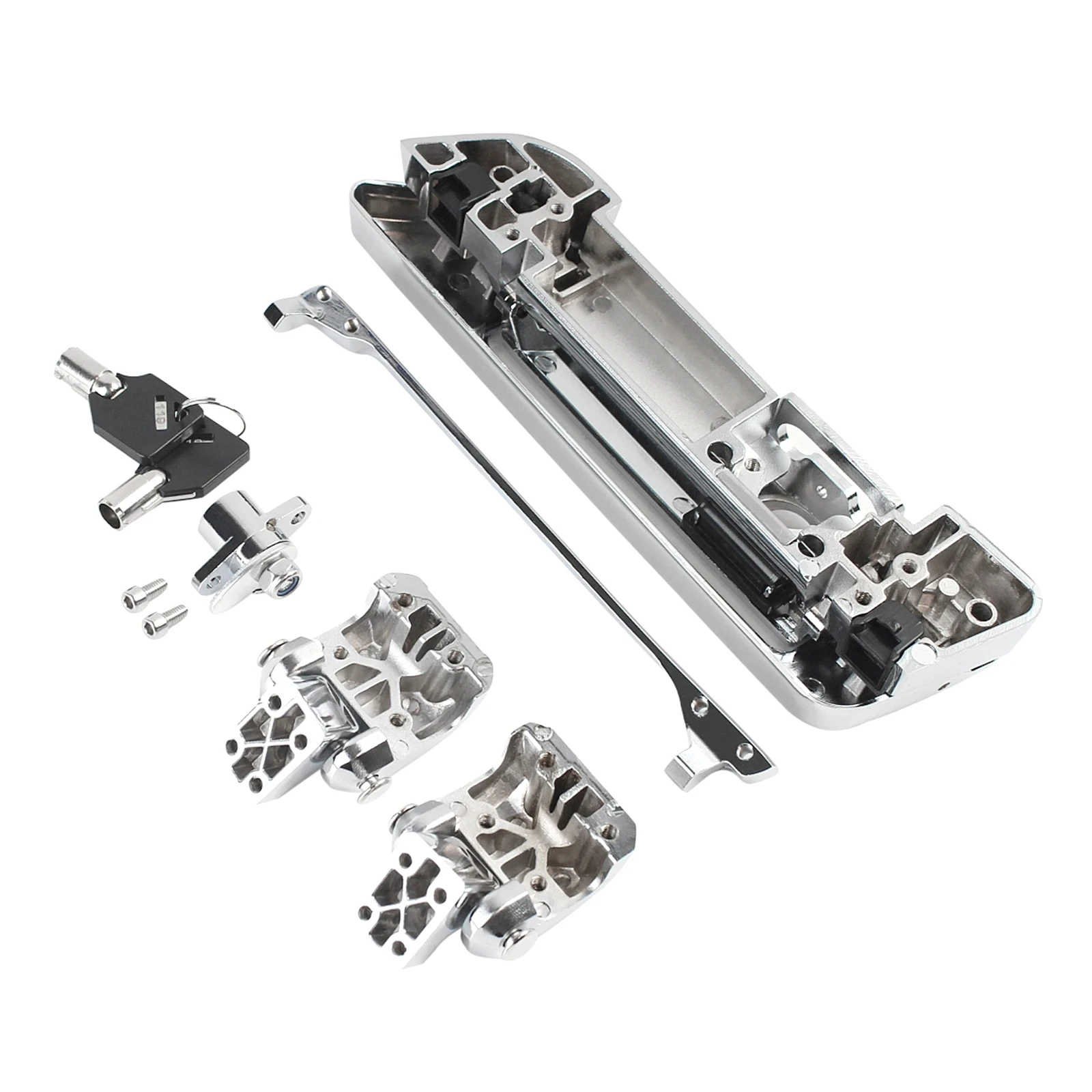 Chrome Pack Trunk Latches Key Hinges Motorcycle Luggage Box Lock For Harley Touring Street Electra Glide Ultra Classic 2014-2024