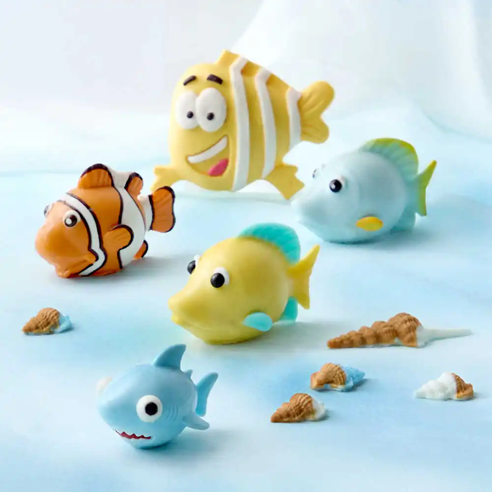 

Children's Birthday Ocean Theme Cake Silicone Mold Underwater World Cartoon Shark Fondant Chocolate Mould Cake Decorating Tools