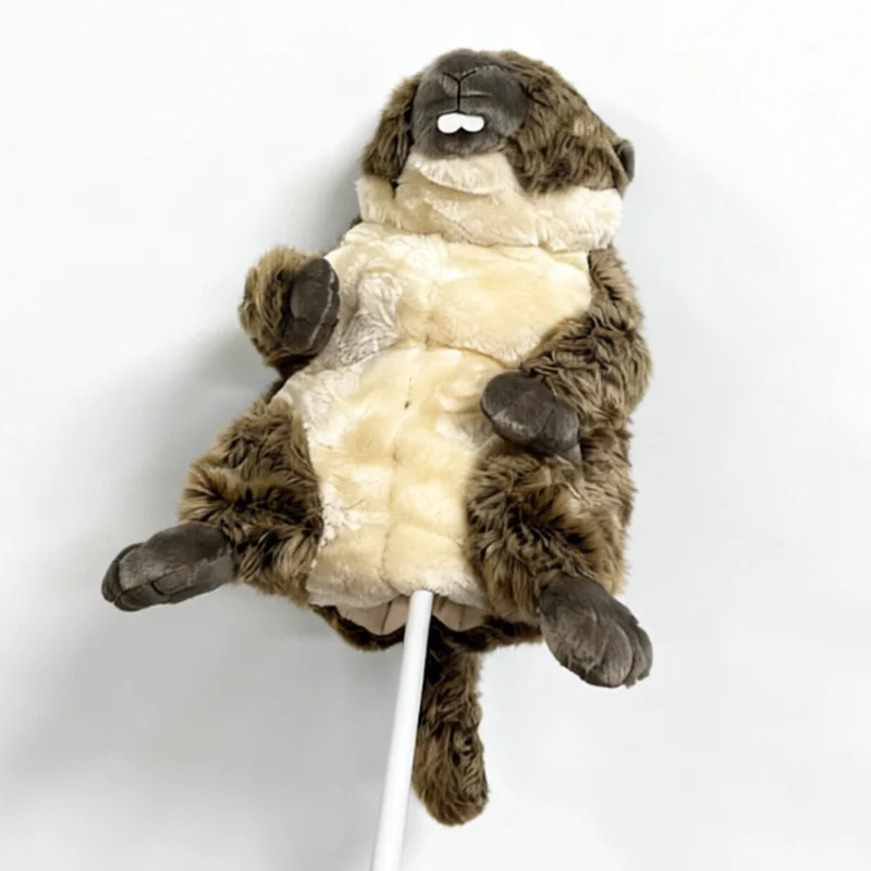 Tianwell Golf Driver headcover Brown gray Squirrel design Animal Golf Club Headcover view 5