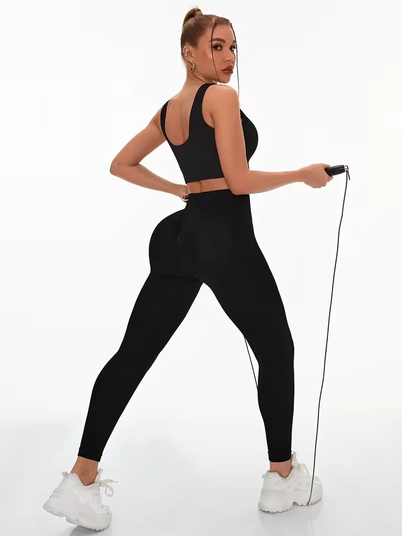 1pc Women's Seamless Yoga Leggings, High-Waisted, Tummy Tuck & Booty Lift, Peachy-Butt Design for Intense Workouts
