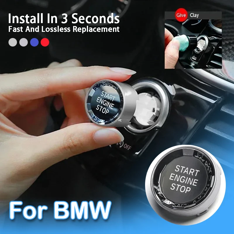 

Crystal Start Stop Engine Switch Button For BMW F30 F20 F25 F32 F36 F35 G38 X3 F26 G30 G20 Switch Button Cover Car Accessories