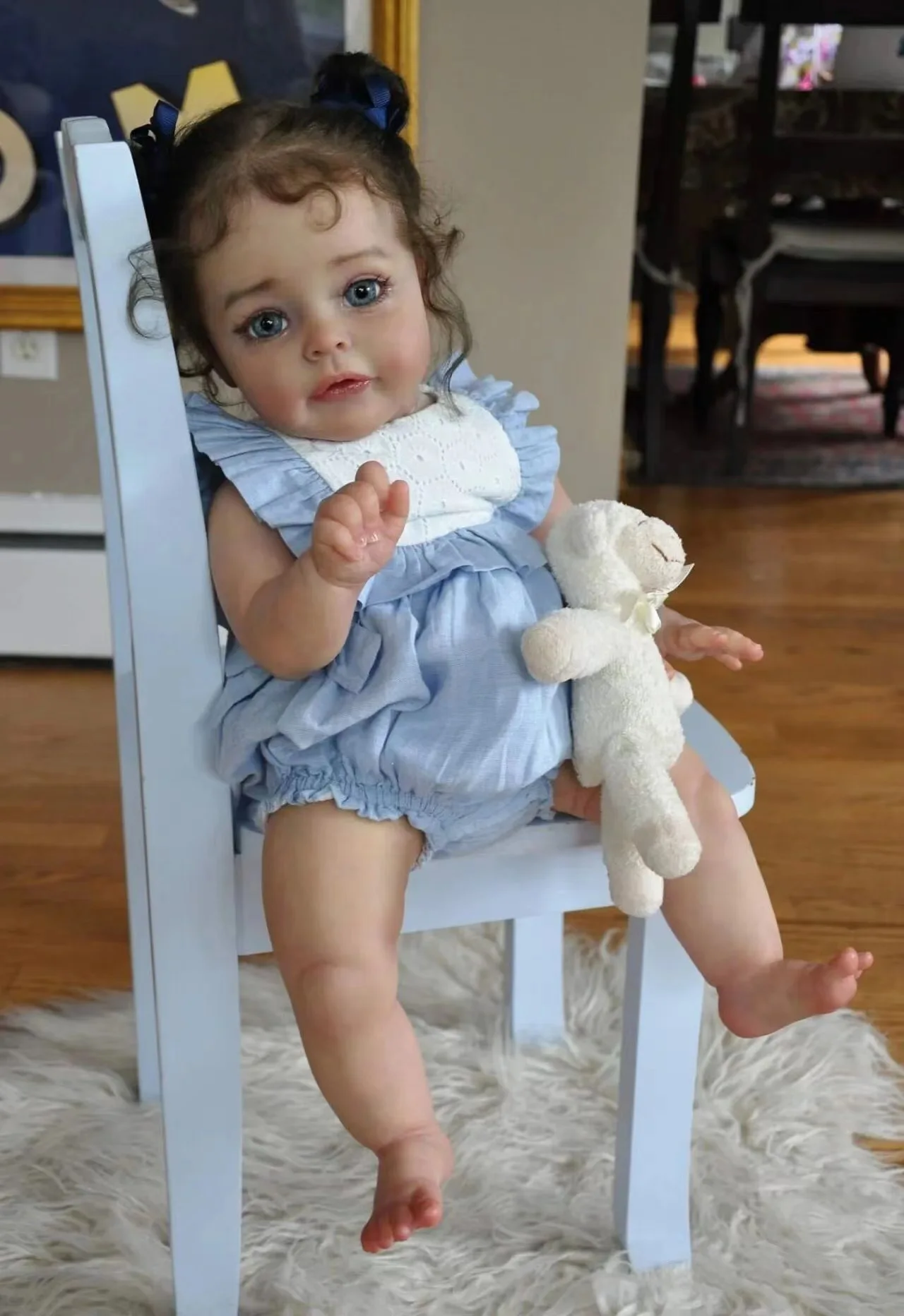 

Niyu 22 inch already dyed ready reborn doll girl bebe reborn princess sew 3D skin visible veins hand-rooted hair