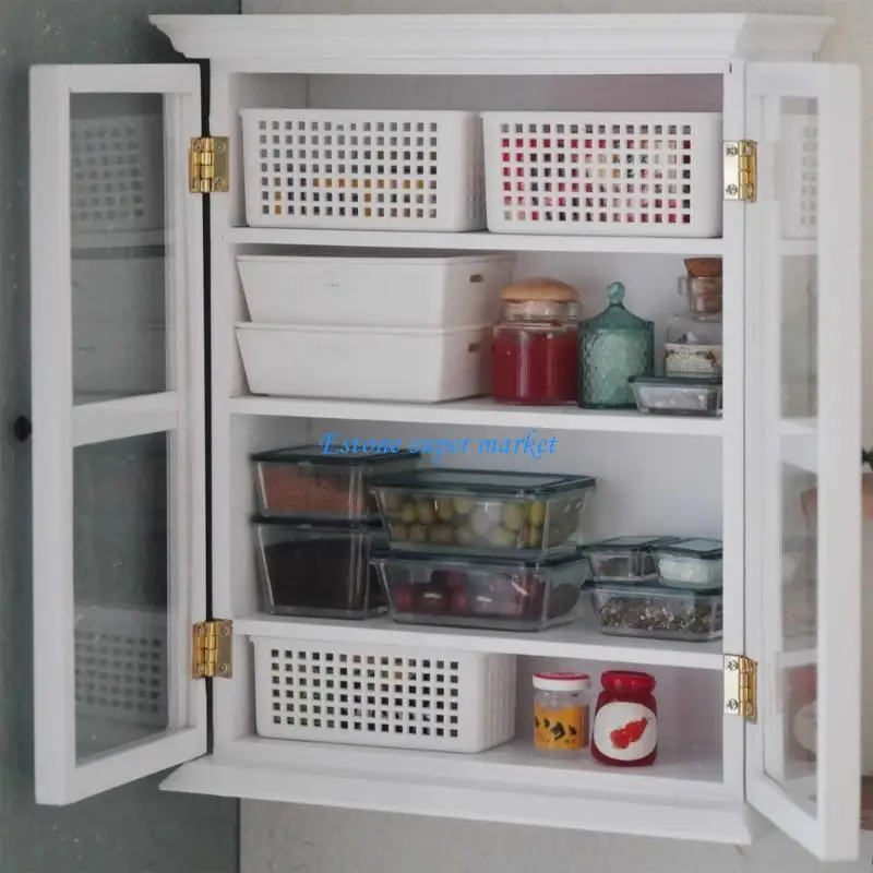 090B Clear Plastic For Dollhouses Miniatures Compact Size Protects Against Dust Damage