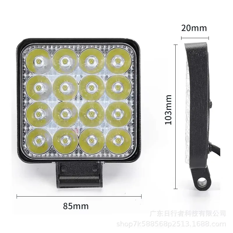 

Preemi 1pcs for LED Car Work Lights, 16LED 48W Square 3-inch Inspection Lights, Off-road Vehicle Spotlights