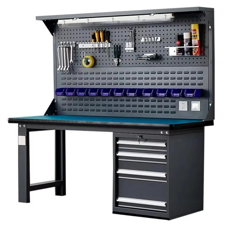 Multi-Function Customized Anti-Static Steel Workbench Heavy-Duty Top Workbench 1200*750*1750MM Factory Workshop Repair Storage
