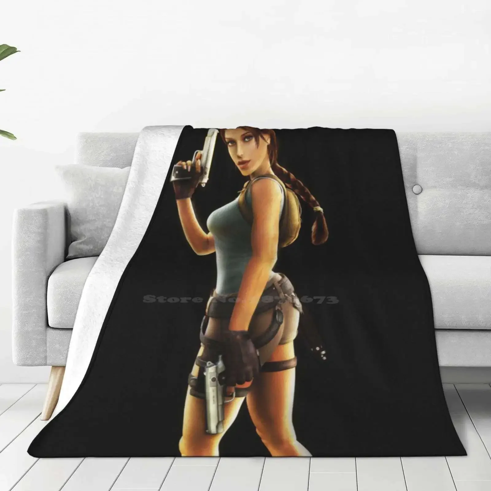 Lara Croft Anniversary 1 Soft Warm Throw Blanket Tomb Raider Lara Croft Games Angelina Jolie Gaming Rise Reboot Croft Manor