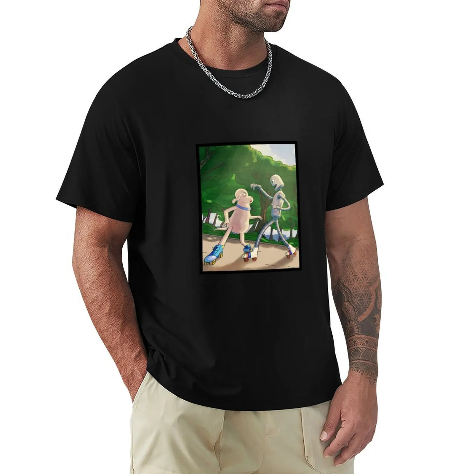 

Robot Dreams: Dancing in September T-Shirt man clothes custom t shirt Clothing oversizeds men clothings