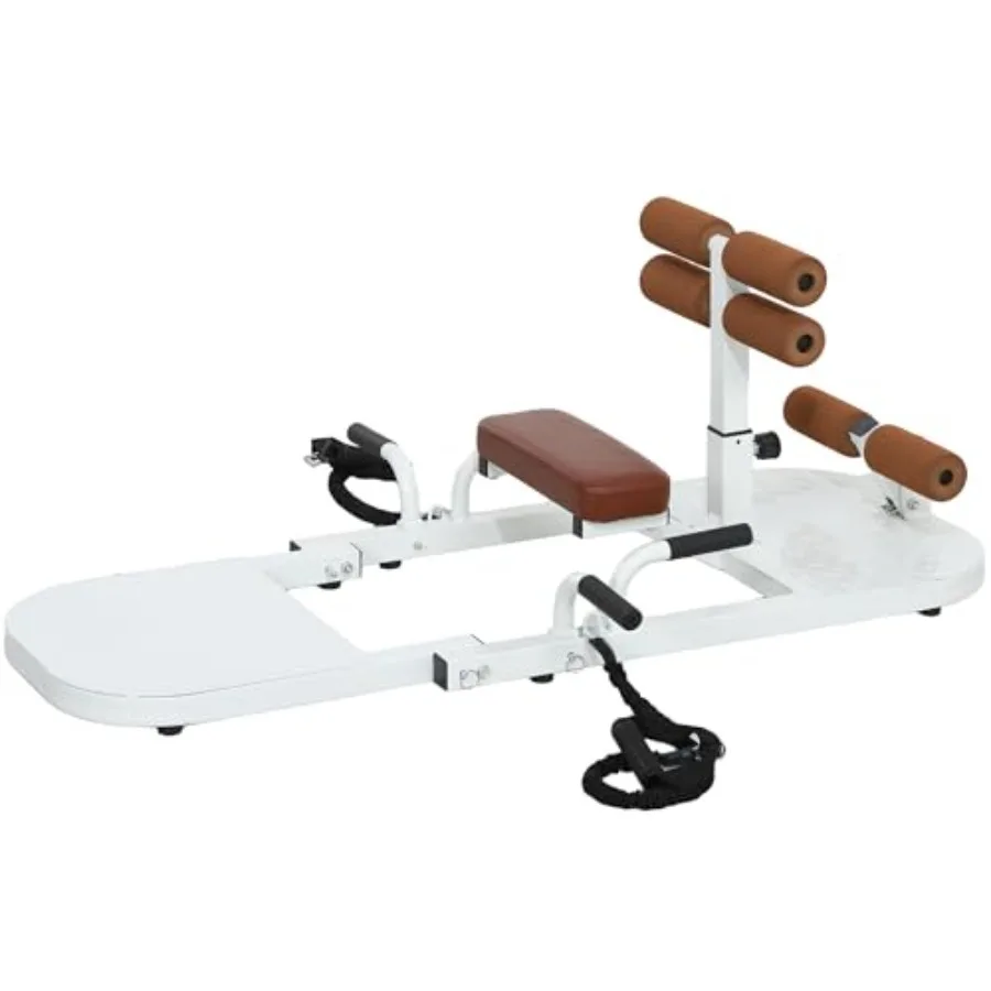 

Складной тренажер для приседаний с упорами для отжиманий и колесами для домашнего спортзала, многофункциональное оборудование для тренировки ягодиц, черная стальная рама