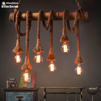 LED Pendant Lamp Retro Hemp Rope Hanging Lamps Industrial Vintage Loft Living Room Dining Tables Home Decoration Pendant Lights