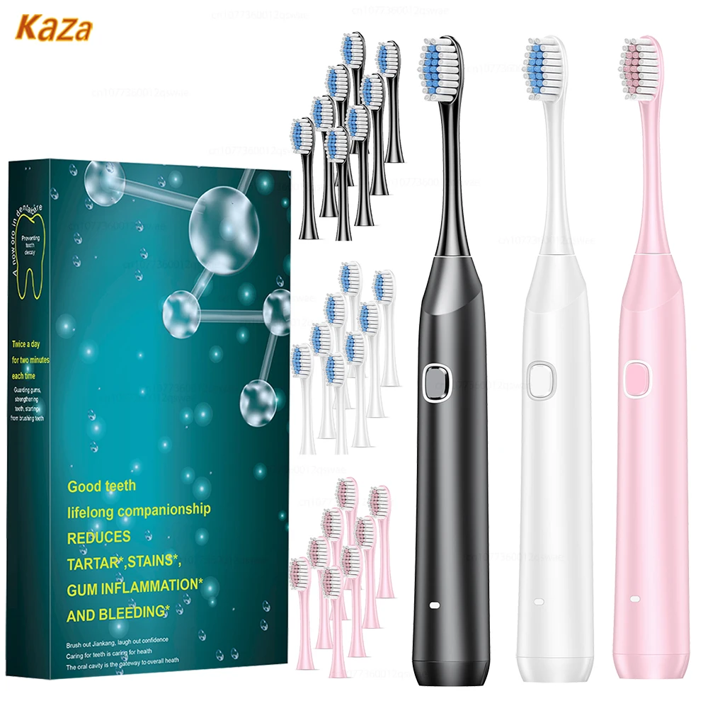 

Sonic Electric Toothbrush for Adults Rechargeable Electric Toothbrush with 8 Brush Heads Travel Case