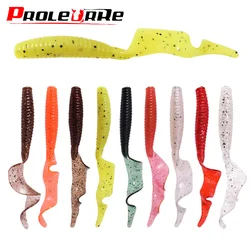 5 Pcs Shrimp Smell Additive Long Tail Worm Soft Bait​ 8.5cm 4.5g Silicone Jigging Wobblers Fishing Lure for Bass Pike Carp Trout