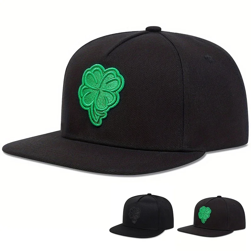 Unisex Clover Embroidery Hip-hop Hats Spring And Autumn Outd