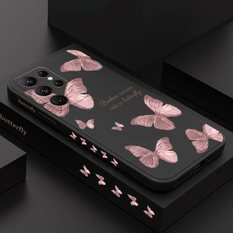 Flower Butterfly Love Phone Case For Xiaomi Redmi Note 11 11S 10 10S 9 Pro Plus 10C 10A 9A 9T 4G 5G Cover