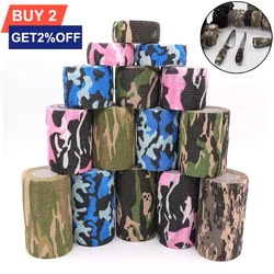 4.8m Camouflage Hunting Elastic Bandage Ankle Knee Finger Arm Support Self Adhesive Wrap Athletic Sports Protector Hunt Disguise