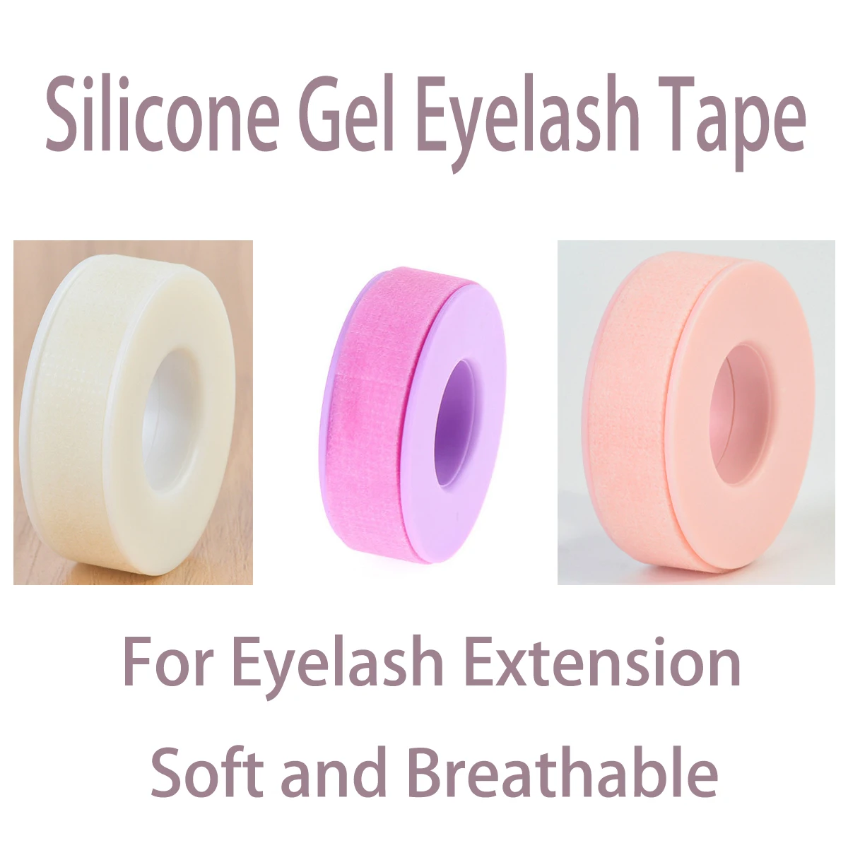 Rouleau de ruban adhésif en gel de silicone pour extension de cils, patch respirant, étanche, haute qualité, degré sensible, sous les yeux, 1 à 3 rouleaux