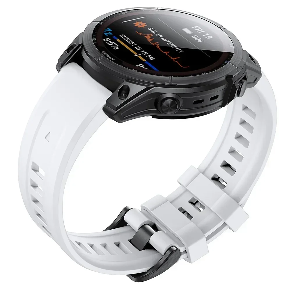 26/20/22mm Quick Fit Strap for Garmin Fenix 8 7 Pro 7S 6X 6 5X 5Plus Tactix 7 Sports Silicone bracelet correa Fenix 8 band 47mm