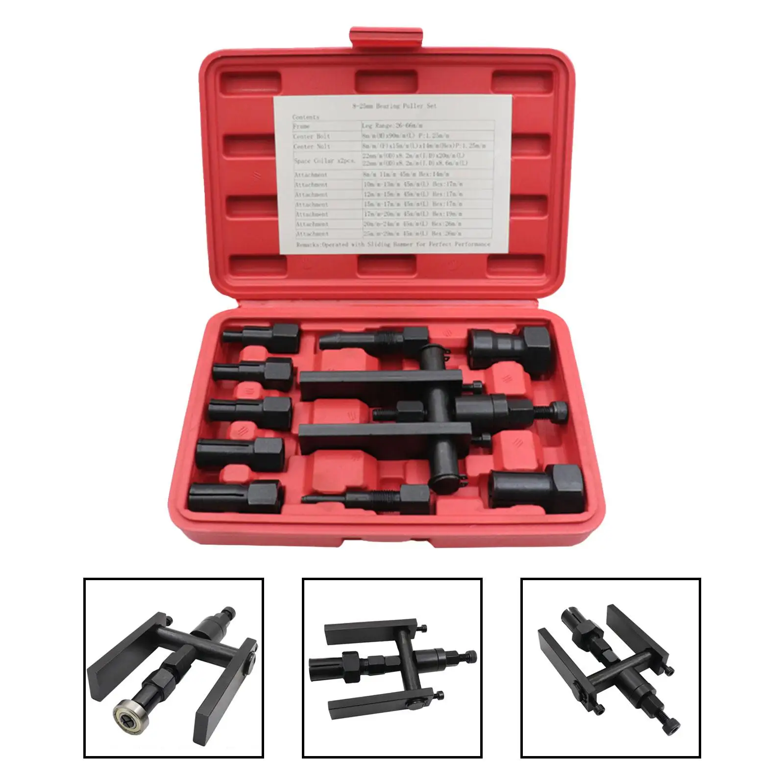 

Съемник подшипников мотоцикла, ручной съемник для мотоцикла, съемник глухих подшипников, прочный инструмент для снятия двухщелеевых подшипников колес 25-65 мм