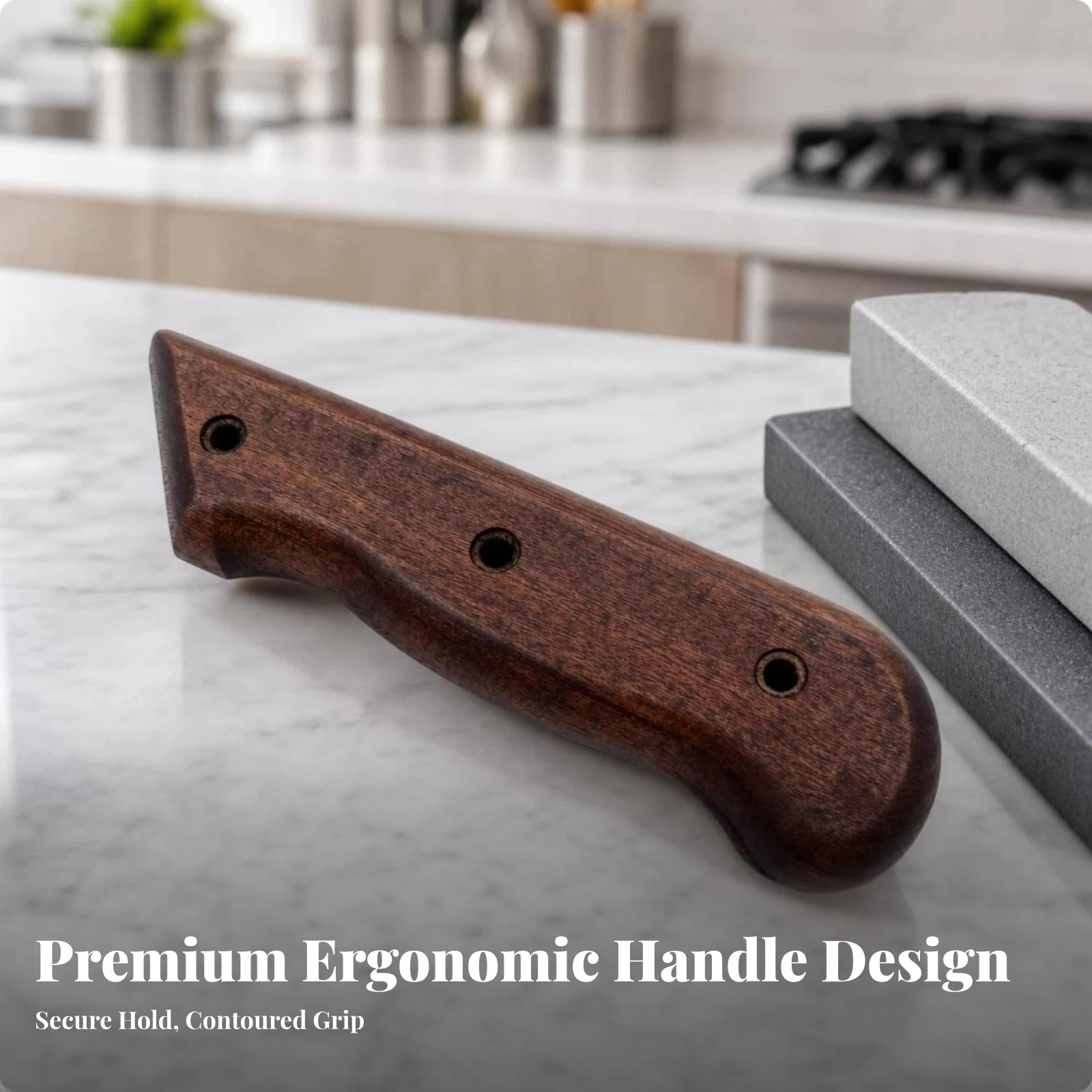 Wooden Blade Tool Handle Comfortable Replacement Blade Tool Grip Wooden Grip with Mounting Hole Contoured for DIYers, Workshop