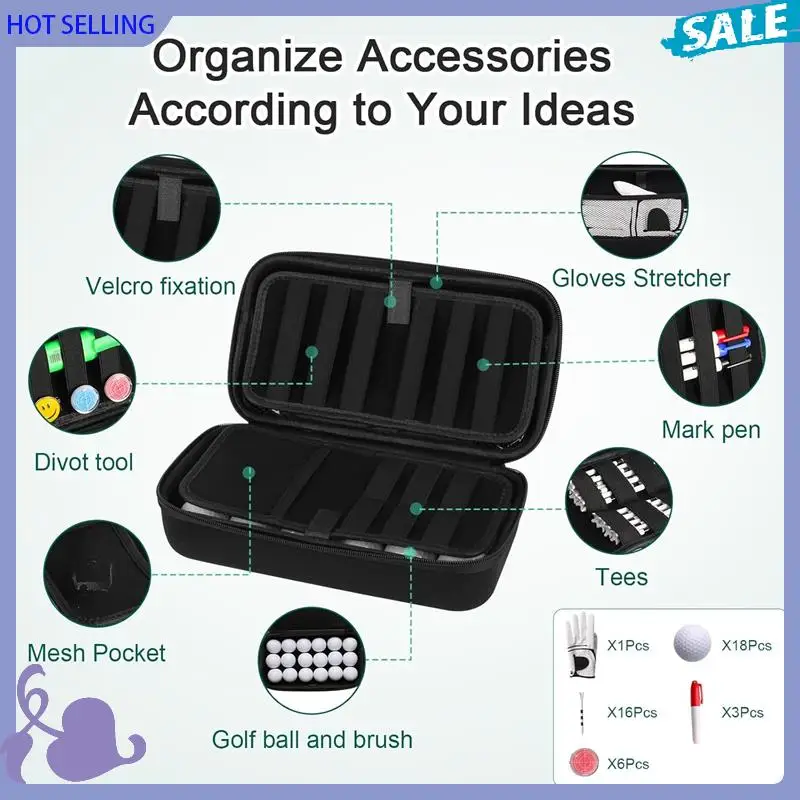 ABVB-جولف الكرة صندوق تخزين جولف تيز ديفوت حقيبة أدوات حافظة جولف قفاز حامل حافظة إكسسوارات الغولف المحمولة