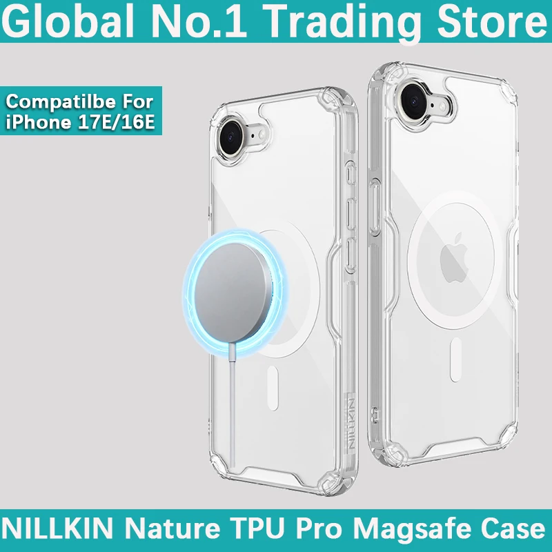 Чехол NILLKIN Nature TPU Pro Magnetic для iPhone 17E/16E, прозрачный, ударопрочный, защитный чехол для телефона. Чехол NILLKIN Nature TPU Pro Magnetic для iPhone 17E/16E, прозрачный, ударопрочный, защитный чехол для телефона.