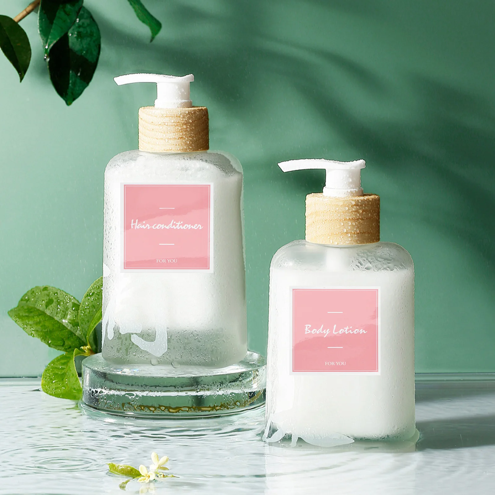 3 Sheets Waterproof Shampoo Labels for Bathroom Bottles Clear Fonts Stickers Glass Plastic Organization