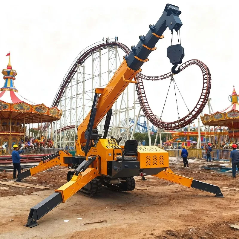 CE Stable And Reliable 5T 10Ton Mini Crawler Crane Spider Model With CE Approval Features Engine Motor Bearing Core Components