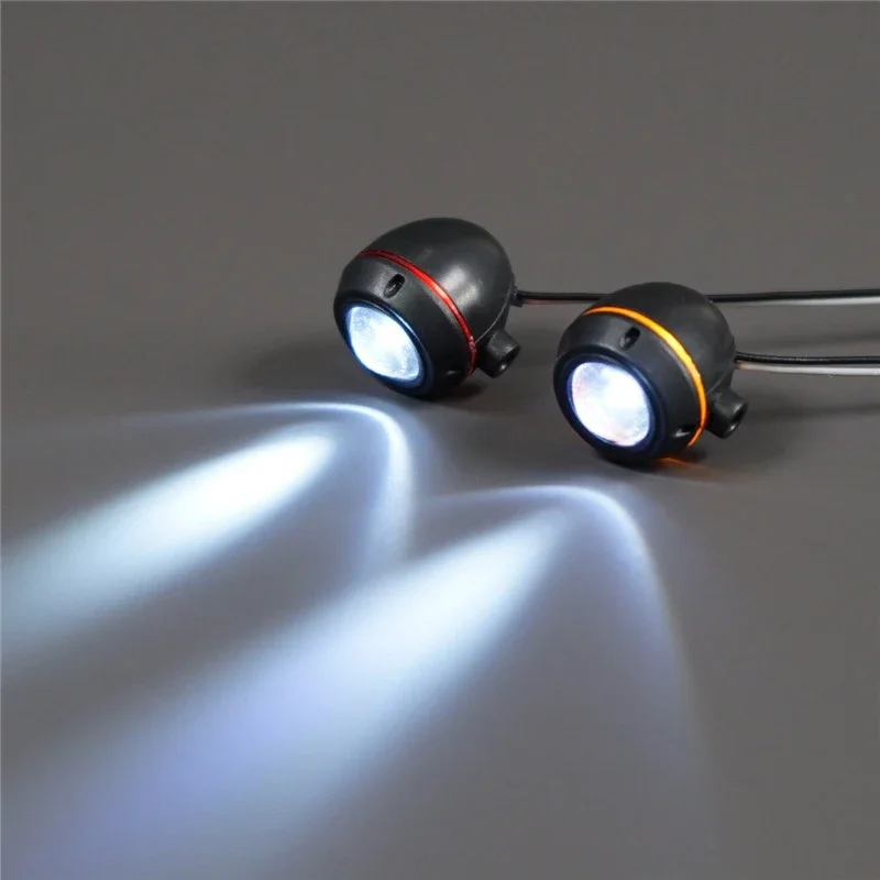 

LED 1 Pair Spotlight Decorative Lights for 1/14 Tamiya RC Truck Trailer Tipper Scania MAN Benz Volvo Diy Parts