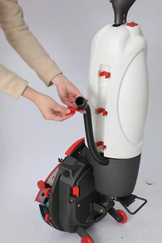 充電式業務用フロアスクラビングマシン、ダブルブラシコードレスミニスクラバー乾燥機、フロアモップ機器、簡単操作