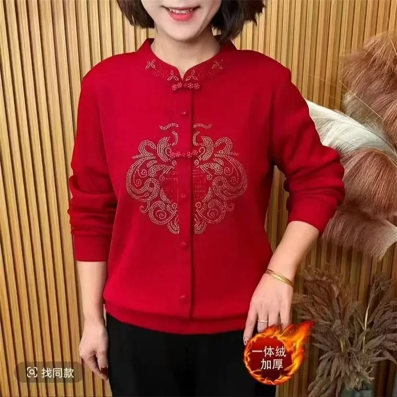 

Korean Women Fashion Long Sleeves Pullover Tshirt 2025 Femme High End Round Neck Top Autumn Winter Ladies Large Size 5XL T-shirt