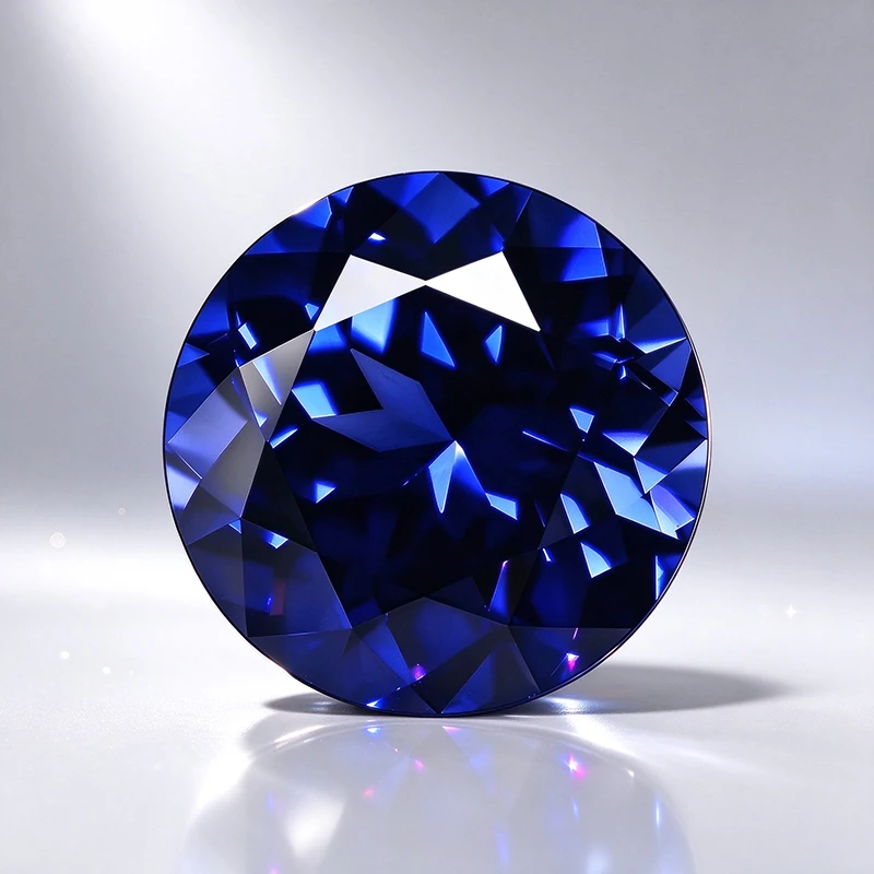 Royal Blue Lab Grown Sapphire Gemstones 3.0-12.0mm Round Synthetic Jewelry Grade AGL Certificate for Jewelry Making