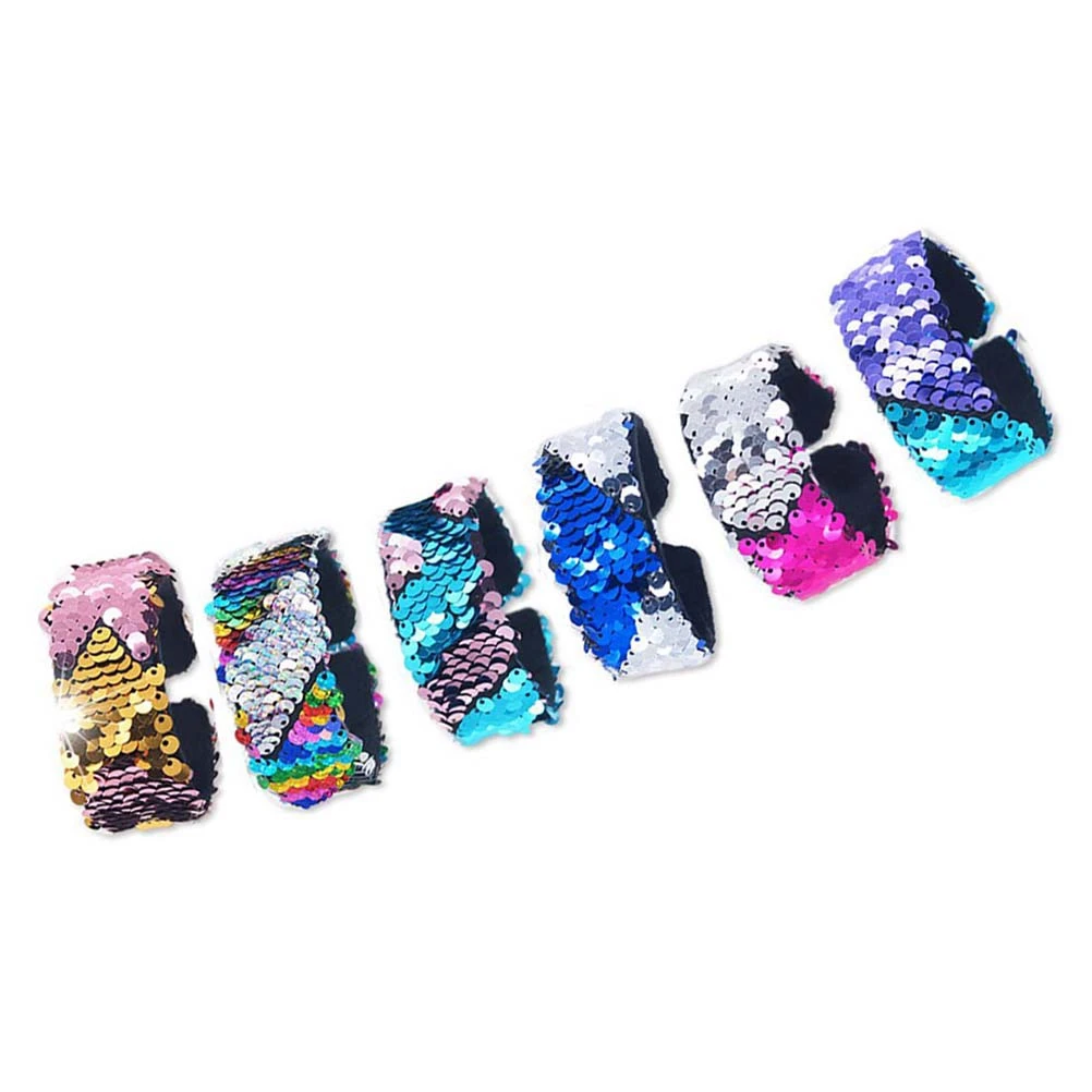 

12 Pcs Sequin Bracelet Wrist Strap Slap Kids Kids' Party Favors Papa Circle Child