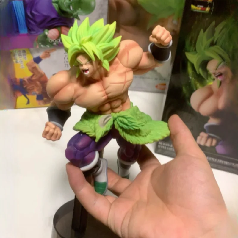 Figura de Dragon Ball Z Broly Super Saiyan Broli, figura de Pvc de pelo verde, Goku, Vegeta, juguete de modelo de lucha de freezer, azul oscuro