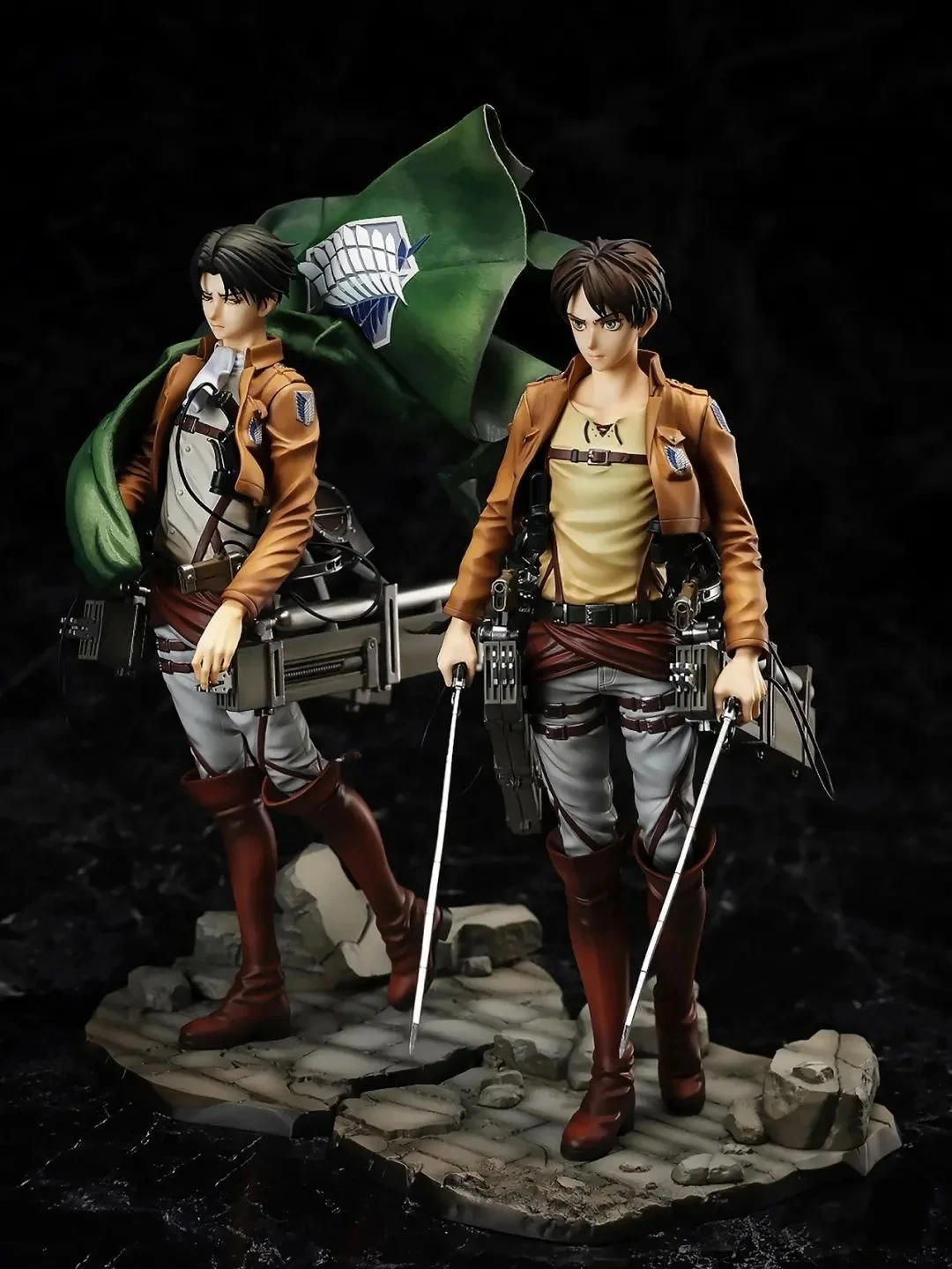 Atak na Titan Eren Jaeger Levi Ackerman 1/7 w skali PVC figurka japońskie Anime Model figurki kolekcja zabawek prezent dla lalek