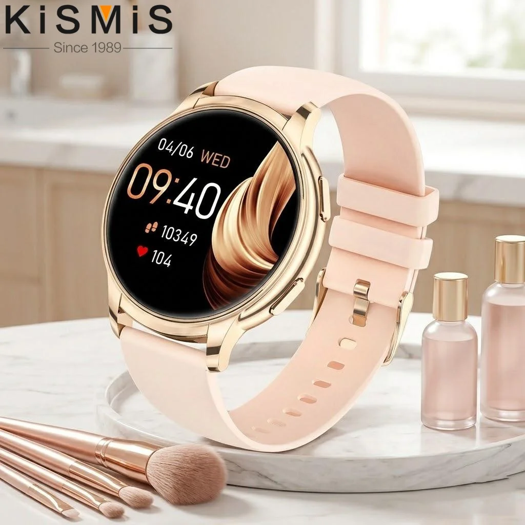 Women Water Resistant Smartwatch Heart Rate Sleep Monitor Call Receive Compatible Android iOS