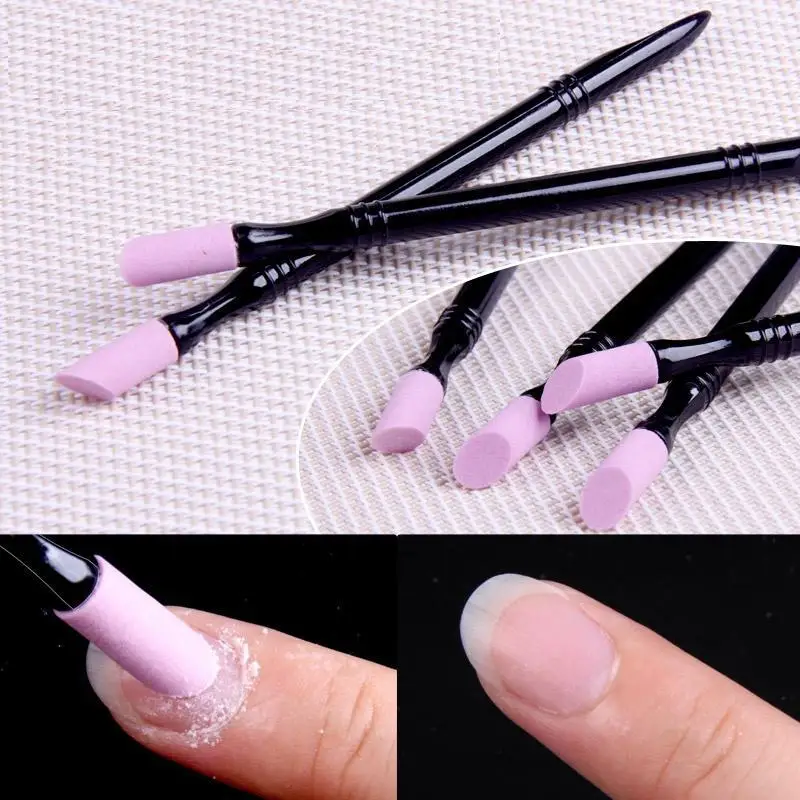 Nail File Cuticle Stone Pusher Nails Sanding Sticks Nail Art Pen Cuticle Remover Trimmer Buffer Manicure Tools Pushing Dead Skin