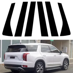 6Pcs Car Door Window Pillar Posts Trims For Hyundai Palisade 2020 2021 2022 2023 2024 Decorative Stickers Auto Accessories