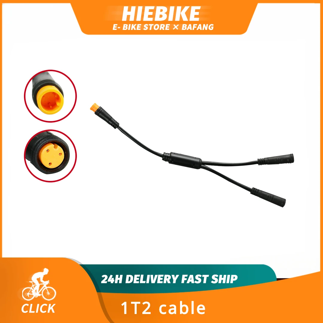 

Electric Bike Y-SPLITTER 1T2 Cable Waterproof with 3 Pin Connector For BAFANG BBS01B BBS02B BBSHD Sensor Brake EBike Accessories