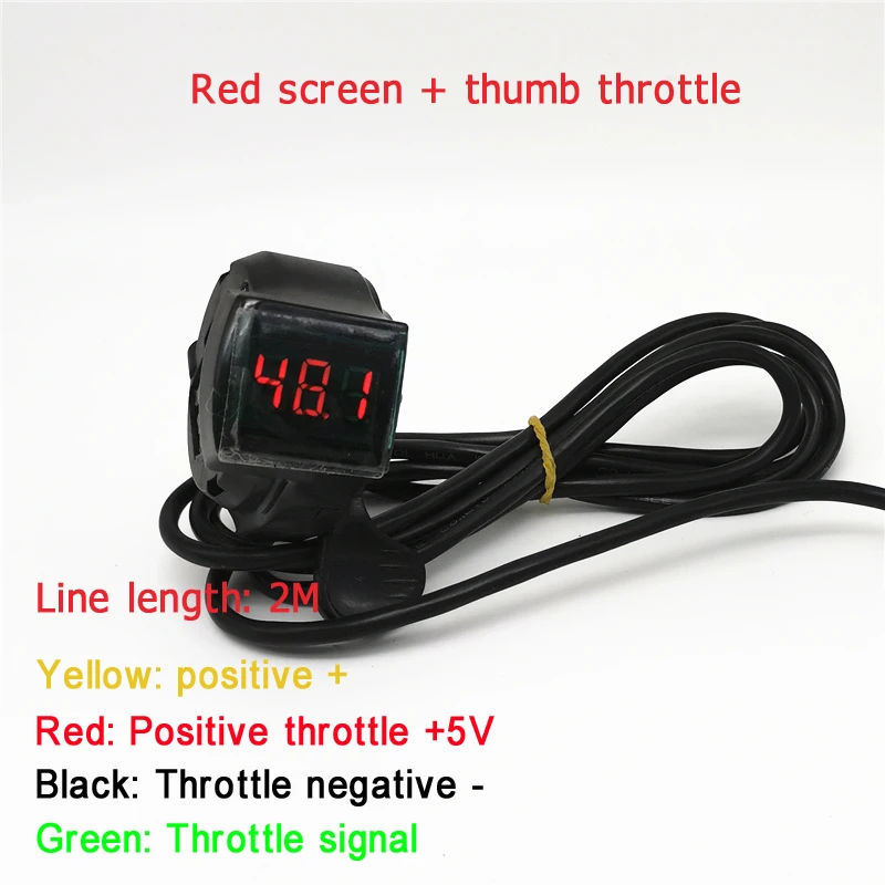 赤青電圧表示親指スロットル電動自転車ガバナスイッチ電動ドアロック電動スクーター 3 速スイッチ