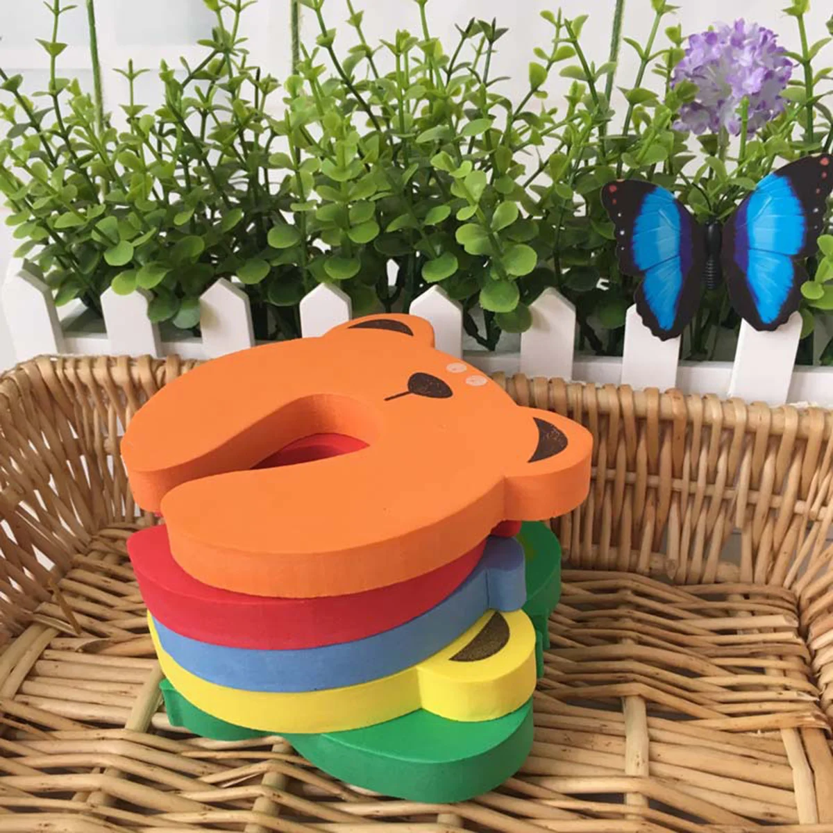 1 قطعة بطاقة باب سلامة الاطفال إصبع قرصة حامي الباب سدادة الكرتون منع إصابة الاصبع توقف الضوضاء للعب الطفل #5