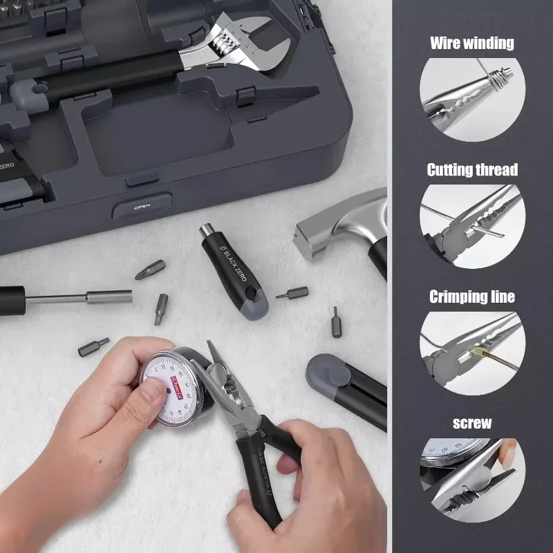 Household multi-functional hardware storage and repair full set of high-end tool storage boxes