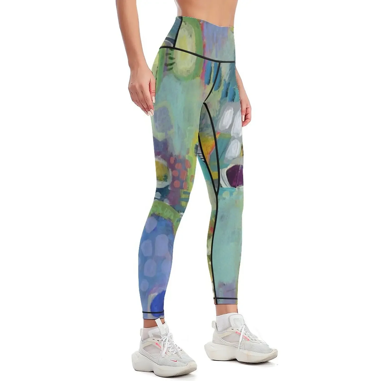Unity in Bloom - Cobalt Leggings gym top workout shorts Women's gym exercise clothing for Womens Leggings