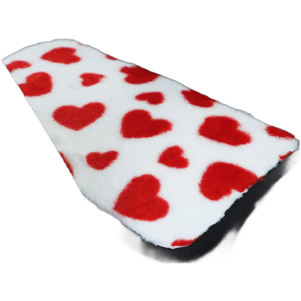 وسادة وحدة التحكم المركزية للسيارة من القطيفة على شكل قلب أرنب من القطيفة الدافئة للشتاء في المنتصف مسند الذراع حصيرة صندوق محمول باليد ملحقات داخلية #6