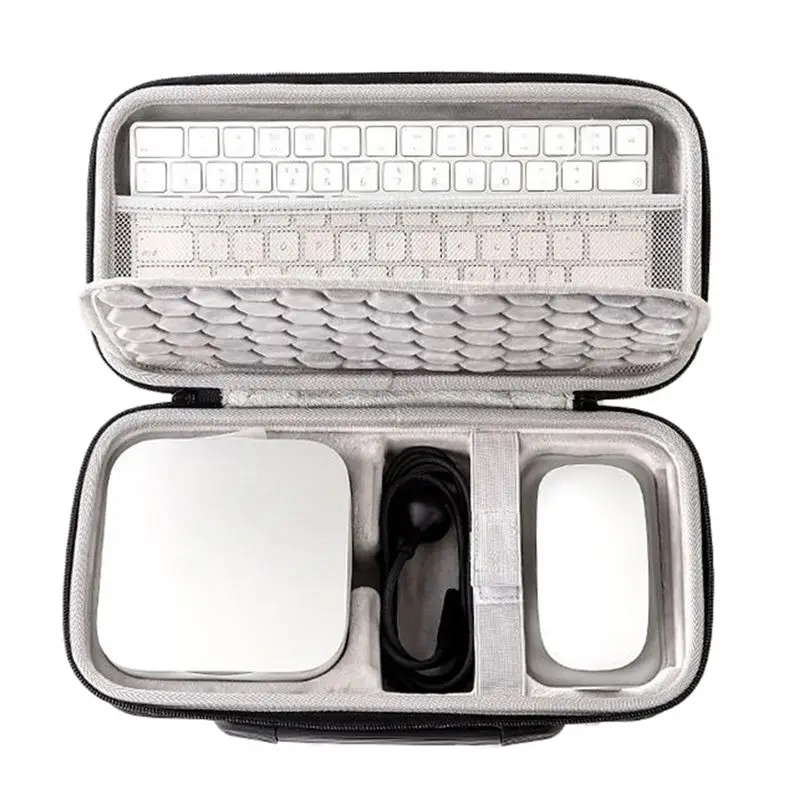 [LXYA68Z!] For Mac Mini Dedicated Portable Carrying Case Large Capacity Shockproof Storage Bag Organizer With Handle For Trav