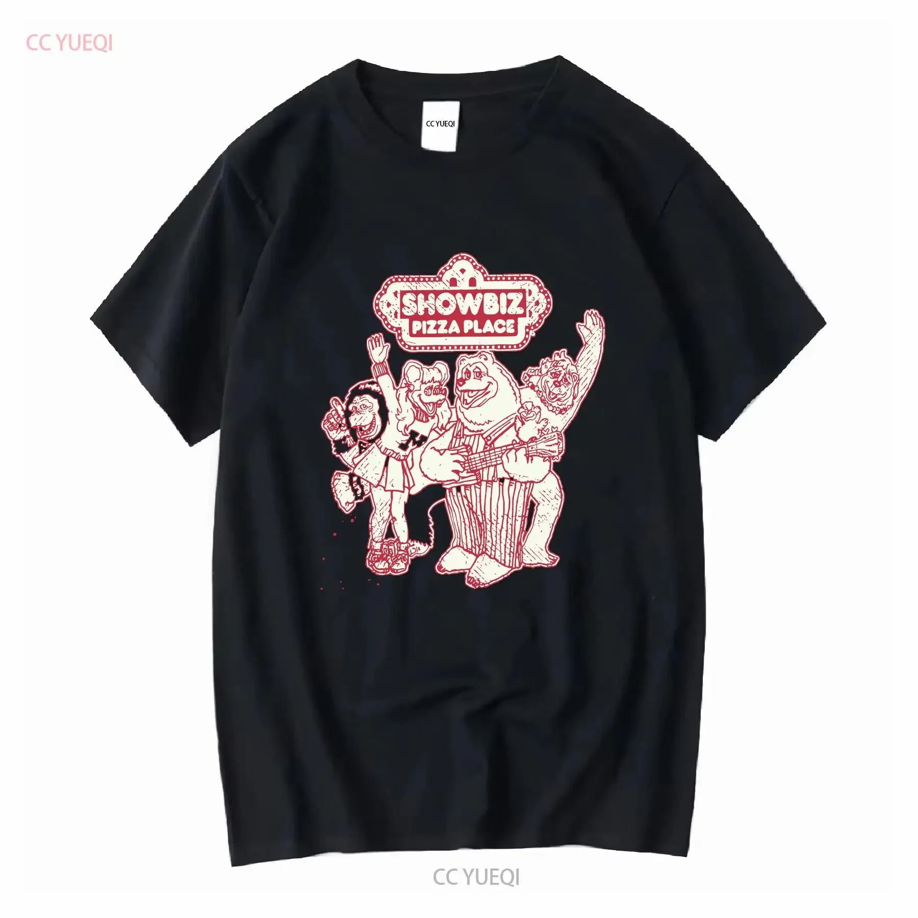 Showbiz Pizza Camiseta retro DISTRESSED gráfico 80s 1980s Rock afuera Explosión vintage inspirado nostalgia gen x vintage Lavado