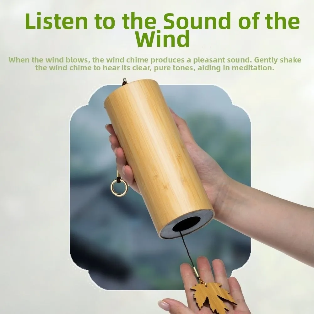 الطراز القديم اليدوية الخيزران الرياح الدقات العتيقة بسيطة الموسيقية Windchime اليد مكرنك نعمة جرس في الهواء الطلق #1