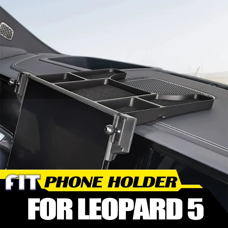 

Auto Navigation Phone Holder Fit for BYD Equation Leopard 5 2023 2024 Central Control Screen Rear Storage Box Holder Accessories