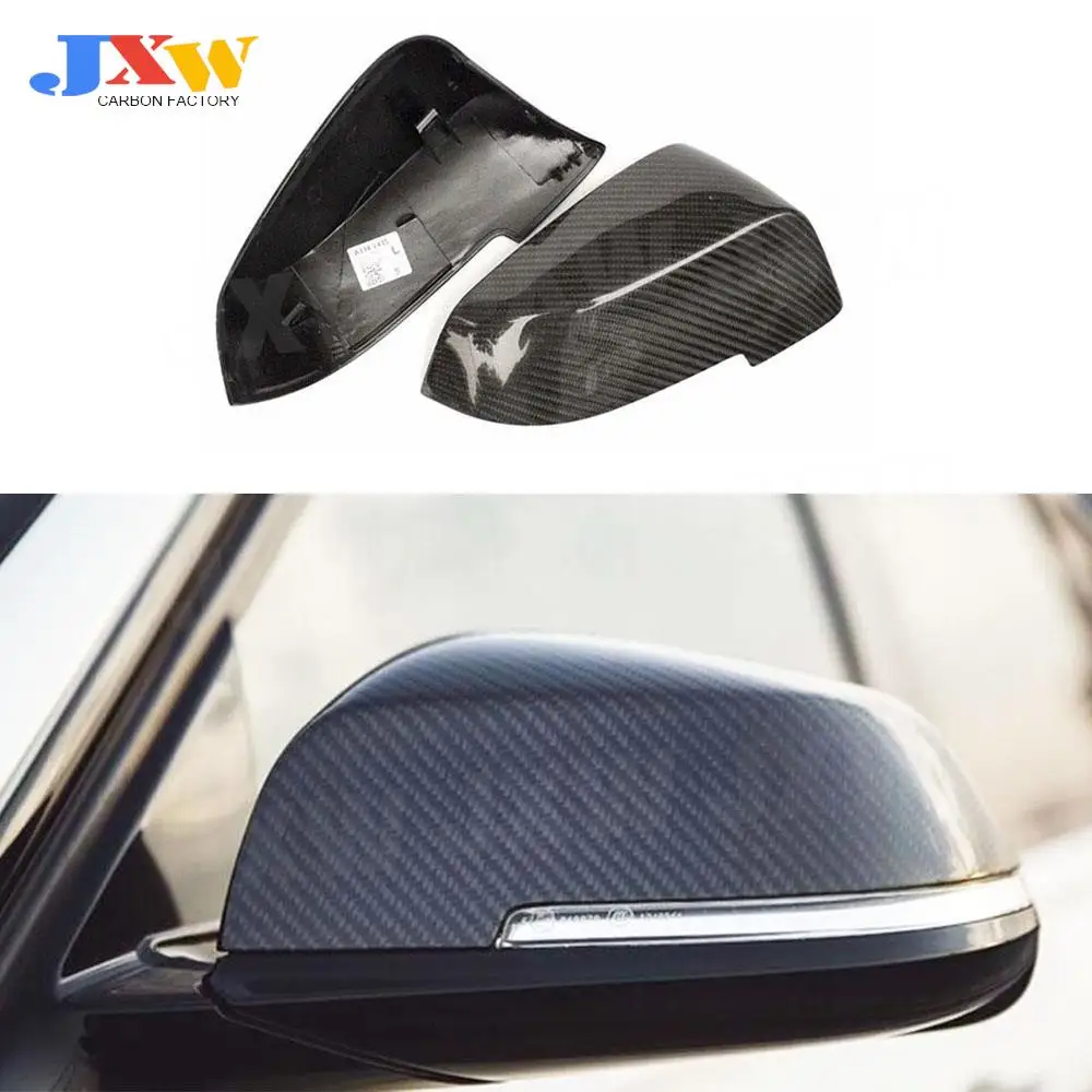 2pcs Carbon Fiber Mirror Cover Rearview Side Mirror Cap For BMW 5 series F10 F11 F18 GT F0 6 series 7 series F01 F02 Car Styling