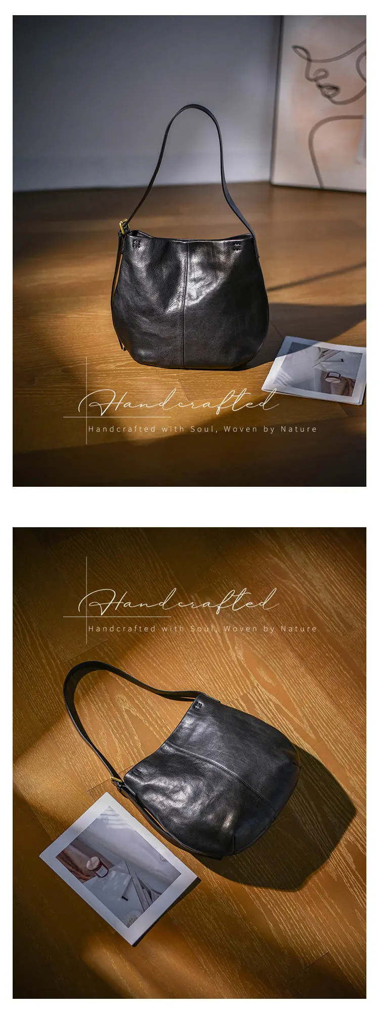 PNDME lässige Vintage-Umhängetasche aus handgefertigtem, pflanzlich gegerbtem Leder für Damen, Wochenend-Shopping, luxuriöse Unterarmtasche aus echtem Leder – Detail 9